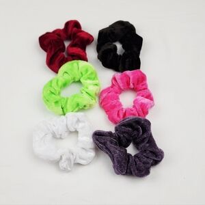 Velvet Scrunchie Hair Ties Bundle Of 6